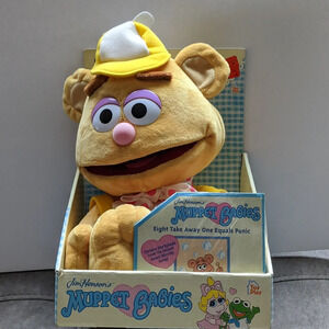 Jim Henson's Muppet Babies Plush Baby Fozzie NWT in box Rare VTG CD collectible